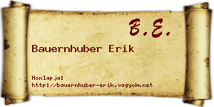 Bauernhuber Erik névjegykártya